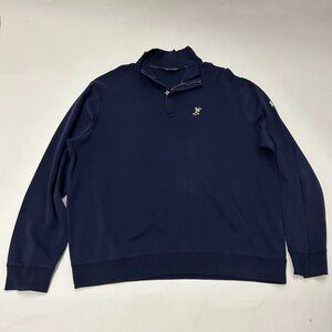 Polo Golf Ralph Lauren Sweatshirt Mens sz XXL Winged Foot logo 1/4 zip navy blue